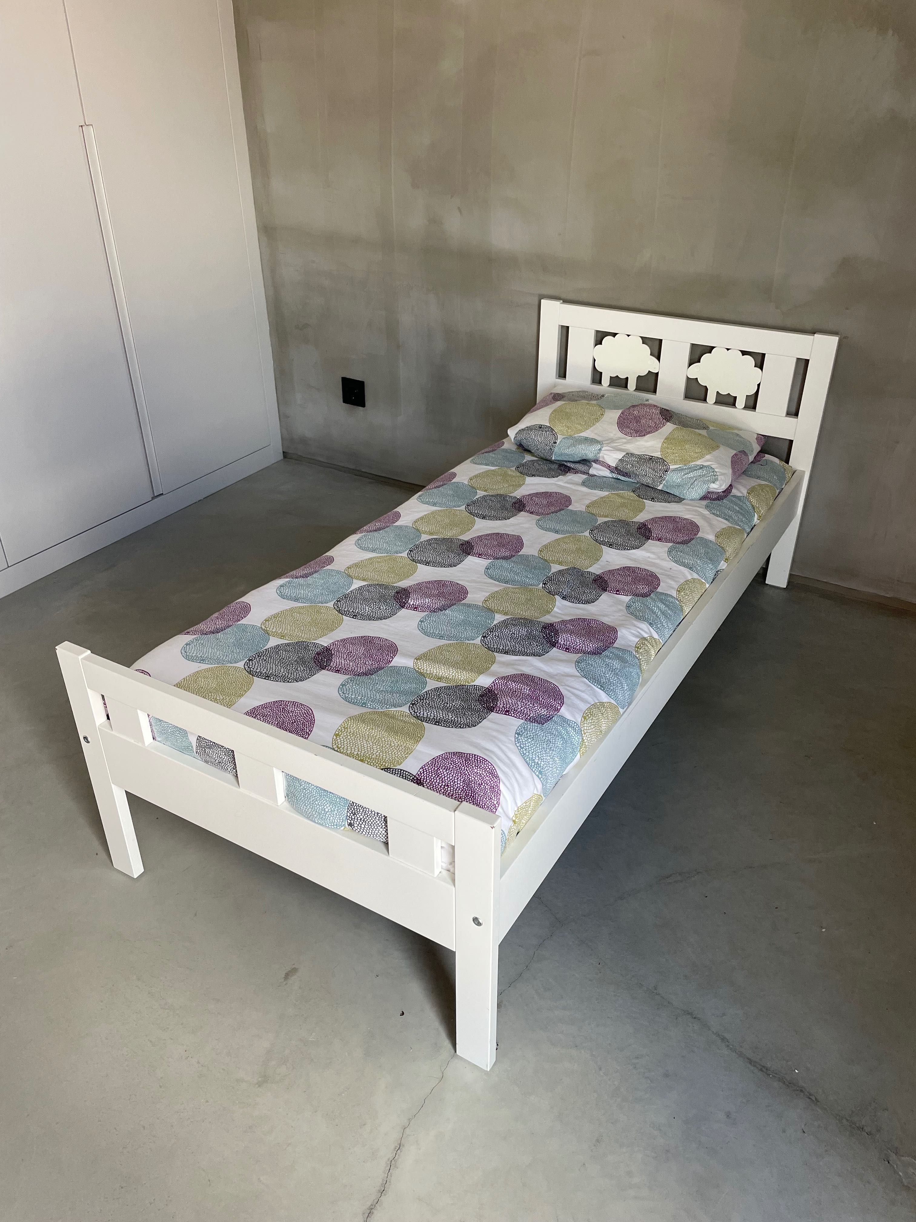 cama criança completa, colchão mais estrado IKEA 70x160
