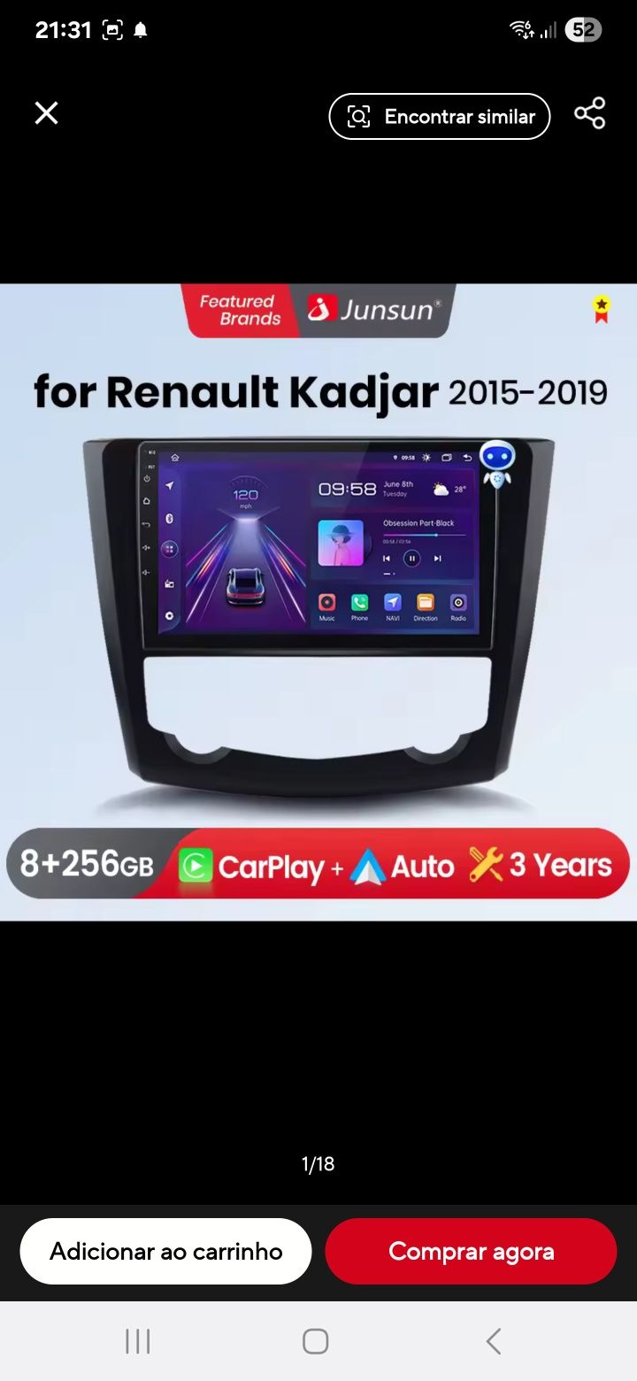 Radio android kadjar captur