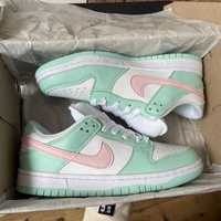 Жіночі Nike SB Dunk Low Mint Pink Barely Gree Розміри 36-40р.