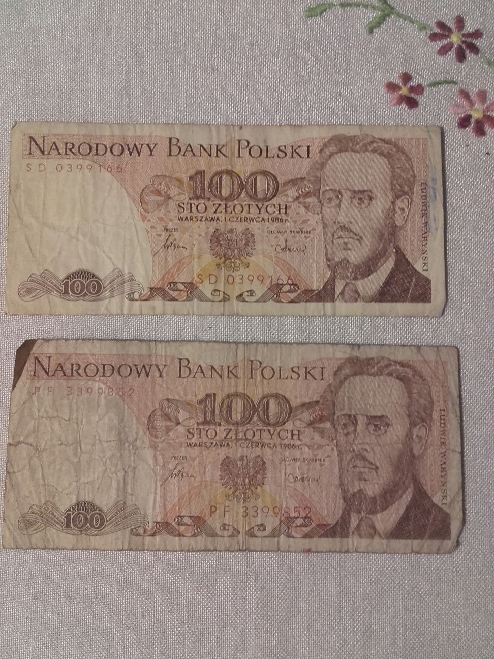 Banknoty stare 100złotowe