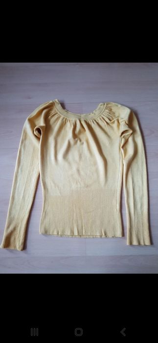 Bawełniamy, żółty sweter damski, rozm. S