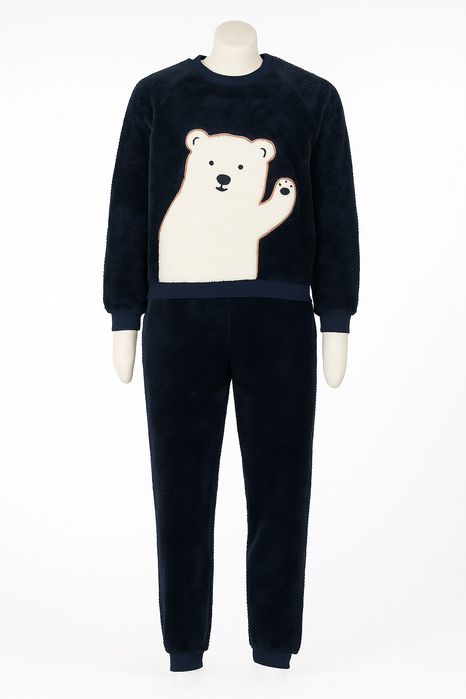 Komplet bluza i spodnie pizamowe z przyjemnego materiału