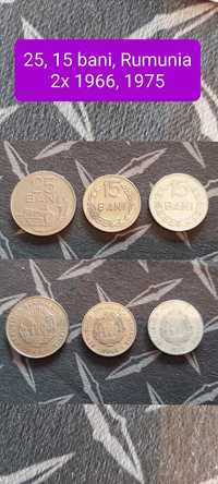 Moneta 15 I 25 bani Rumunia, 1966, 1975