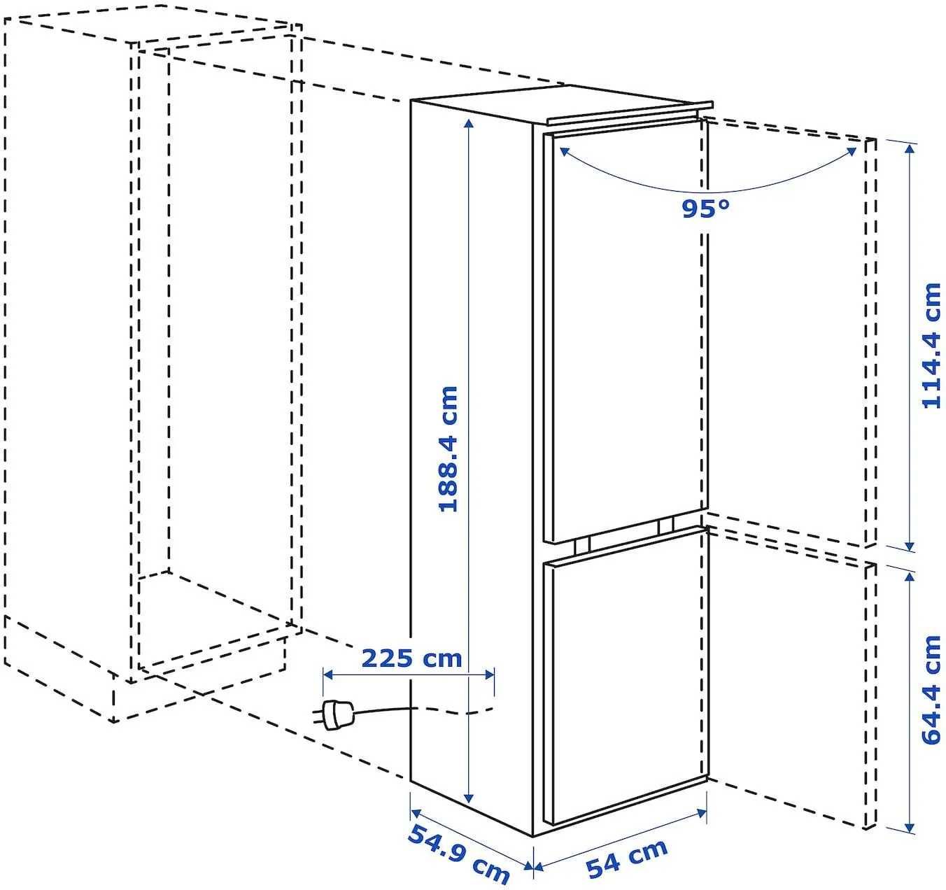 Lodówka do zabudowy IKEA KÖLDGRADER wyprzedaż
