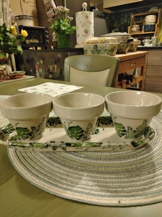 Ceramika Bolesławiec doniczki do ziółek