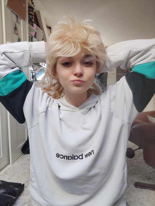 Peruka retro blond krótka uniseks rock WIG