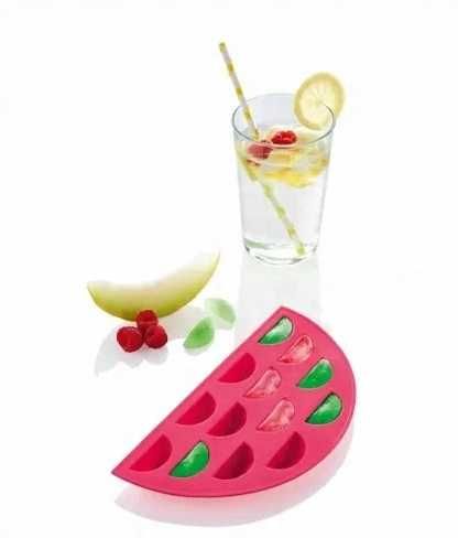 ERNESTO Forma Do Kostek Lodu Silikonowa Owoc Melon Różowa