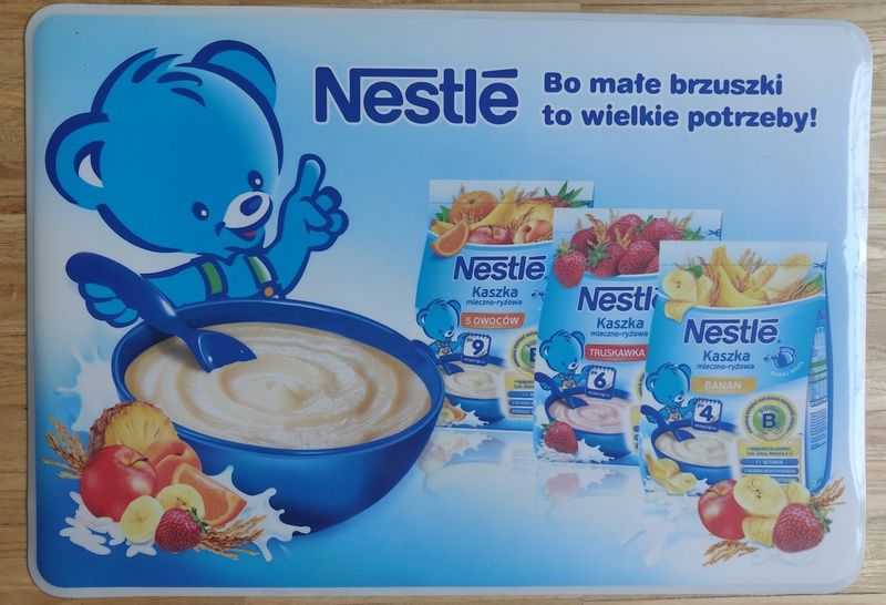 Podkładka stół dzieci Miś Nestle JAK NOWA!
