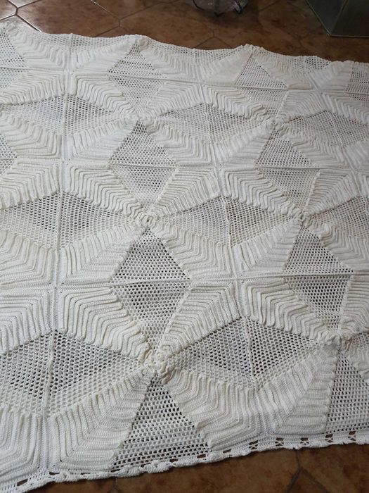 Colcha de renda branca