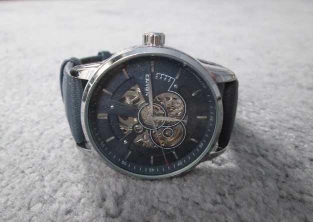 Męski zegarek wskazówkowy Oubaoer Primera niebieski