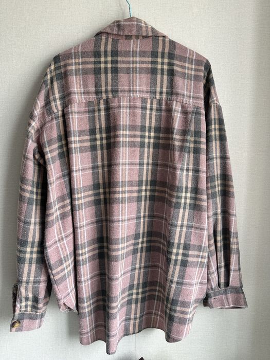 Картата сорочка в клітинку рожева рубашка