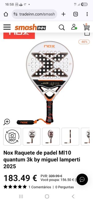Raquete Padel Nox ML10