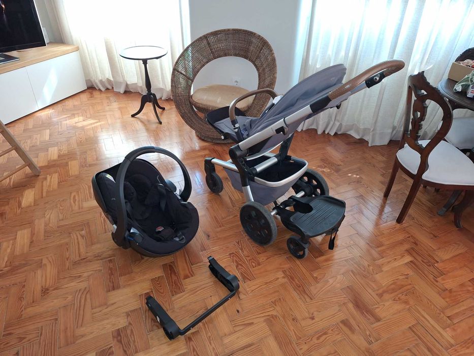 Carrinho Joolz Hub + Ovo Joolz Besafe com adaptador + "skate"