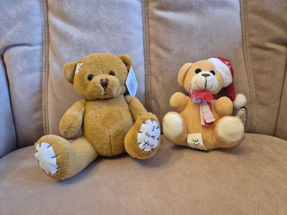 2 małe pluszowe misie