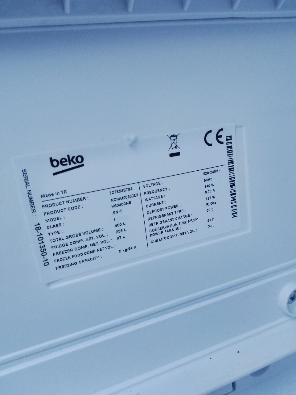Холодильник BEKO
