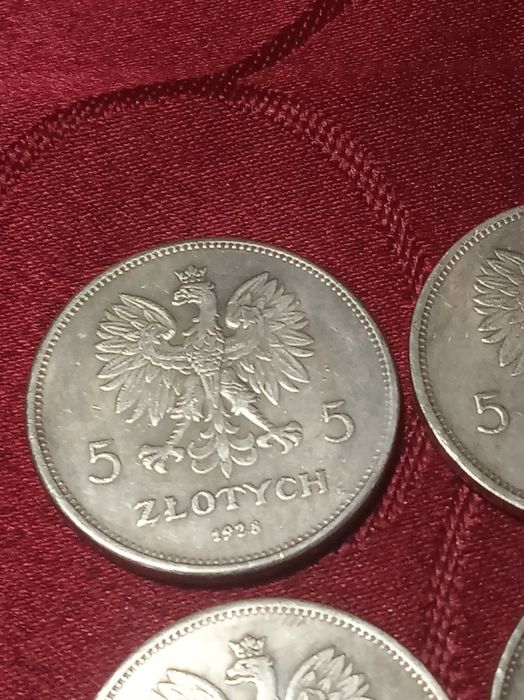 5 PLZ 1928 1930 1931 1932 польський злотий стан на фото