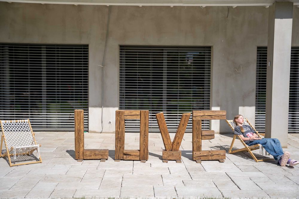 Drewniane Rustykalne  litery napis LOVE