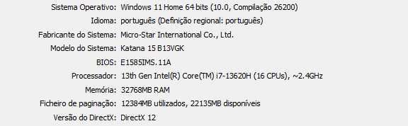 Katana 15 B13VGK RTX 4070 + 32GB RAM