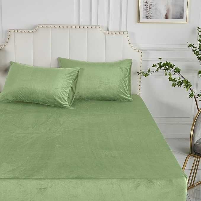 Luofanfei Fleece Prześcieradło z dopasowaną gumką 200x200