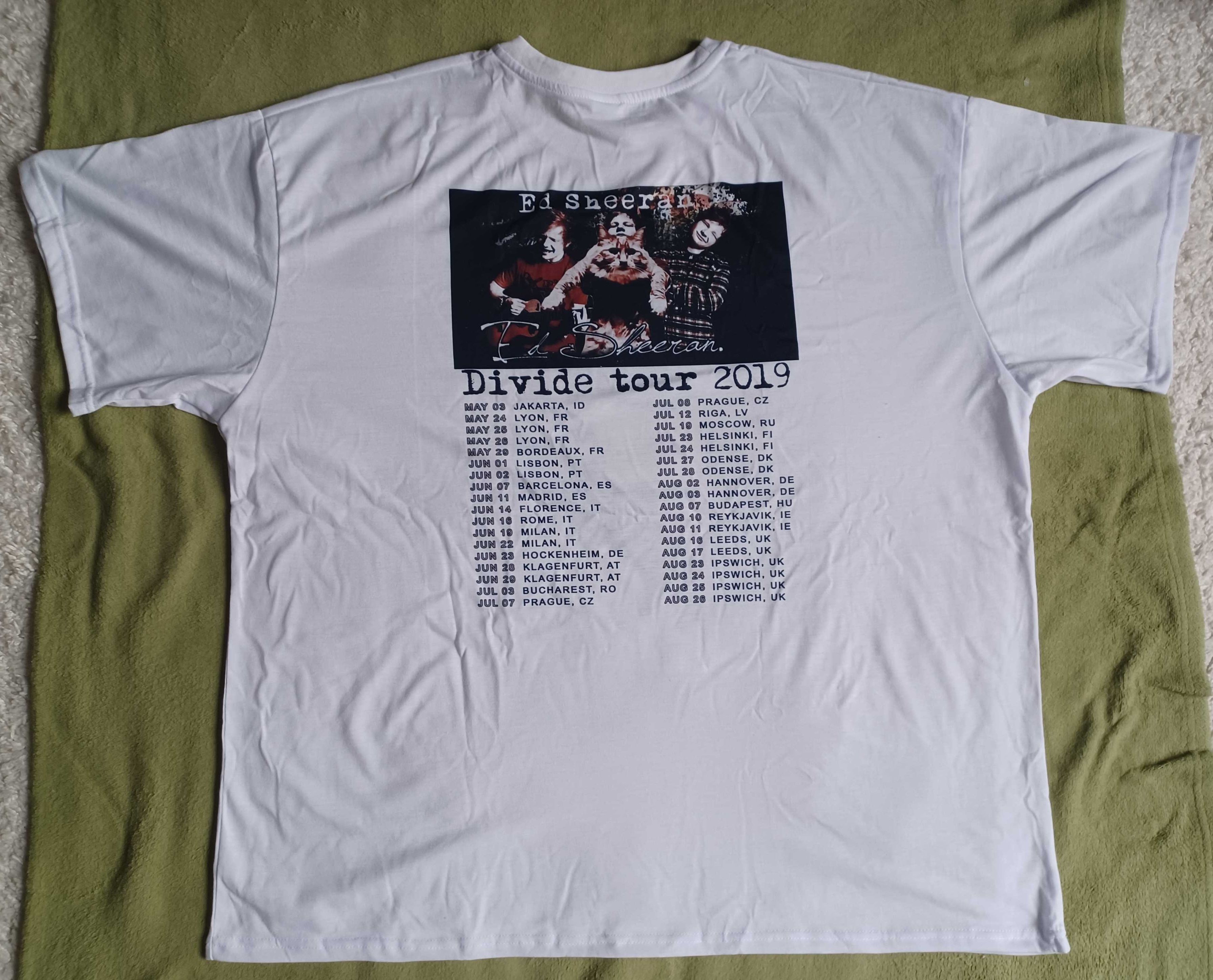 Ed Sheeran Divide Tour 2019 Koszulka T-shirt XXL 2XL Nowa Unikat !