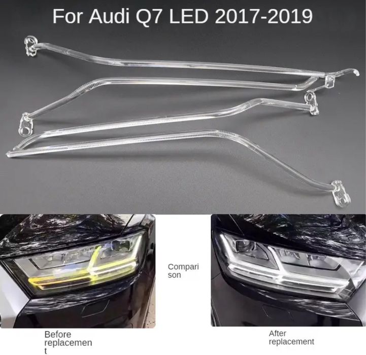 Свтлопровід фар drl дхо  full led audi q7 4m 2017-2019 року