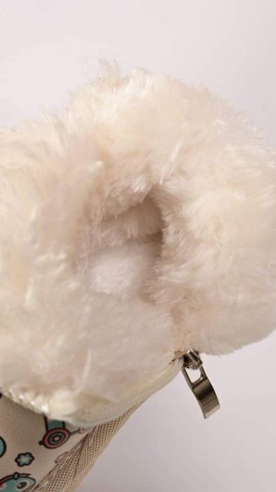 Теплі дитячі зимові черевики бежеві 21-26 розміри