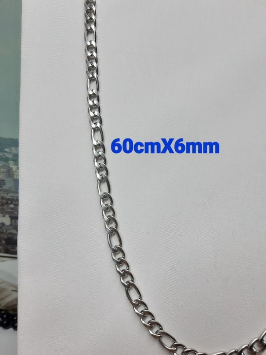 Colar homem em aço inoxidável 60cmX6mm