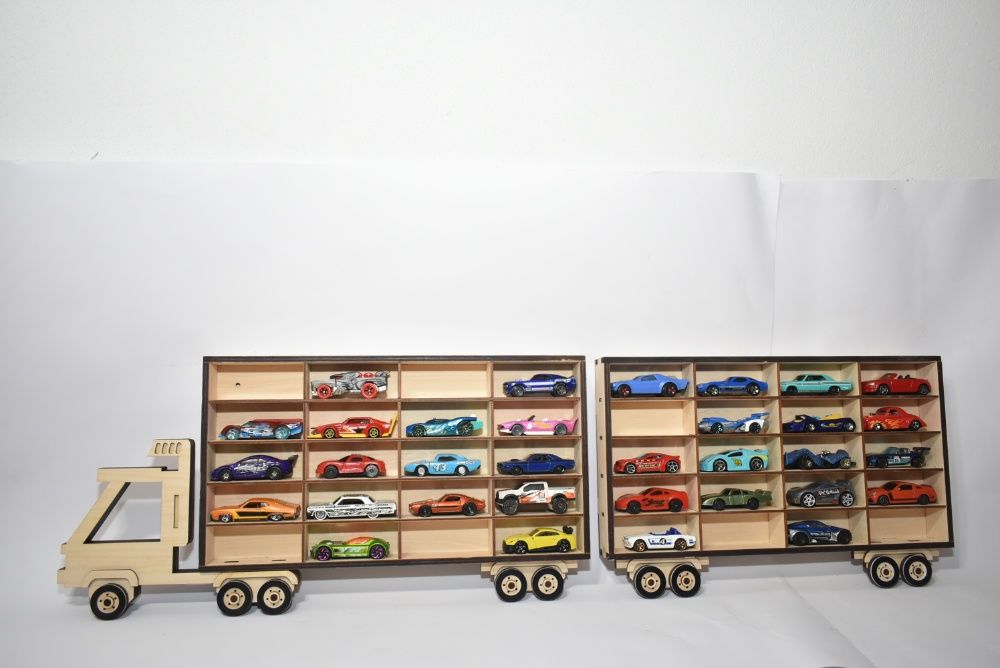 Półka na autka resoraki Hot Wheels - ciężarówka do pokoju dziecka