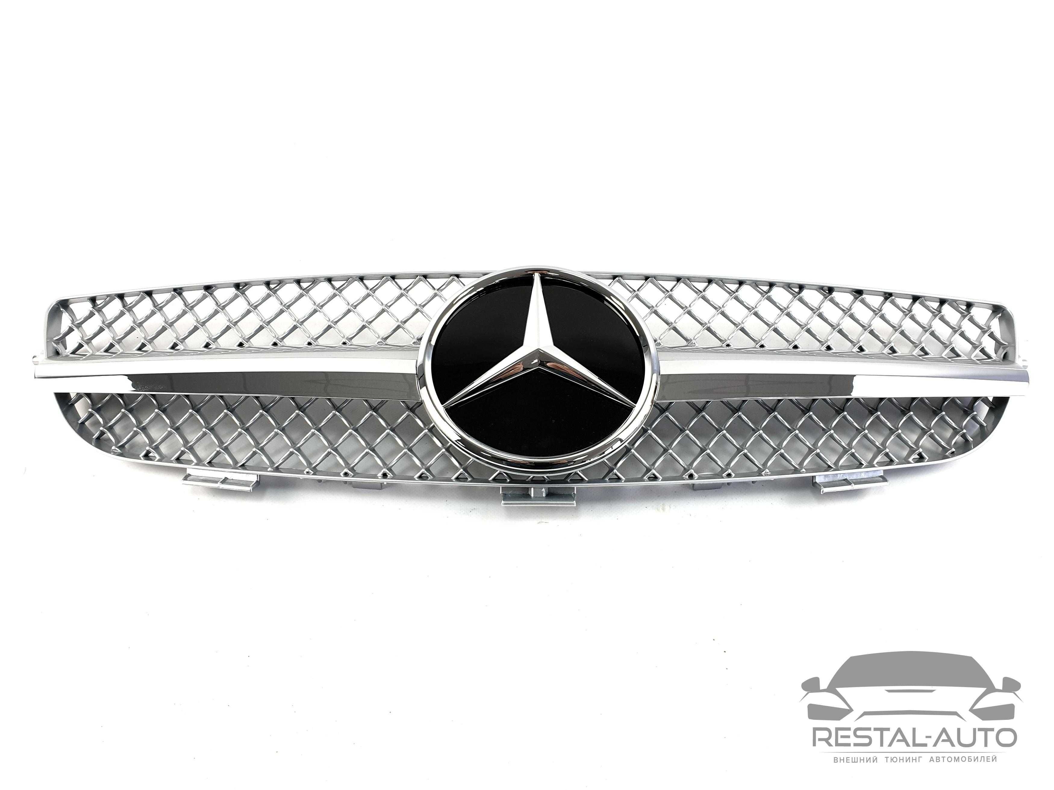 Решітка радіатора на Mercedes CLK-Class W209 2002-2009 год SL-Look