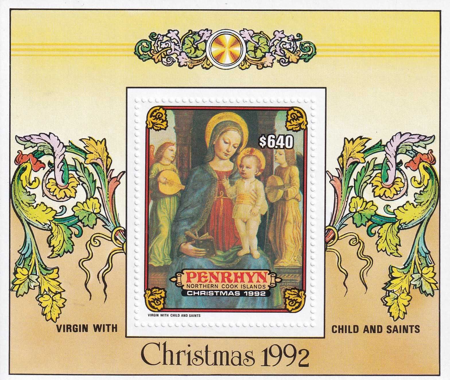 Penhryn 1992 cena 5,90 zł kat.10€ - Boże Narodzenie