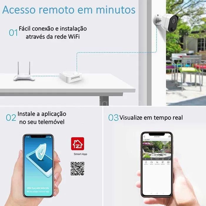 Conjunto de vigilância * 8 canais * 2 Câmaras * 2 Megapixéis *CCTV