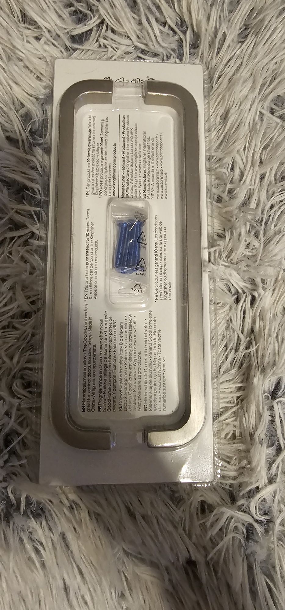 Uchwyty do szafki srebrne 20/3 cm