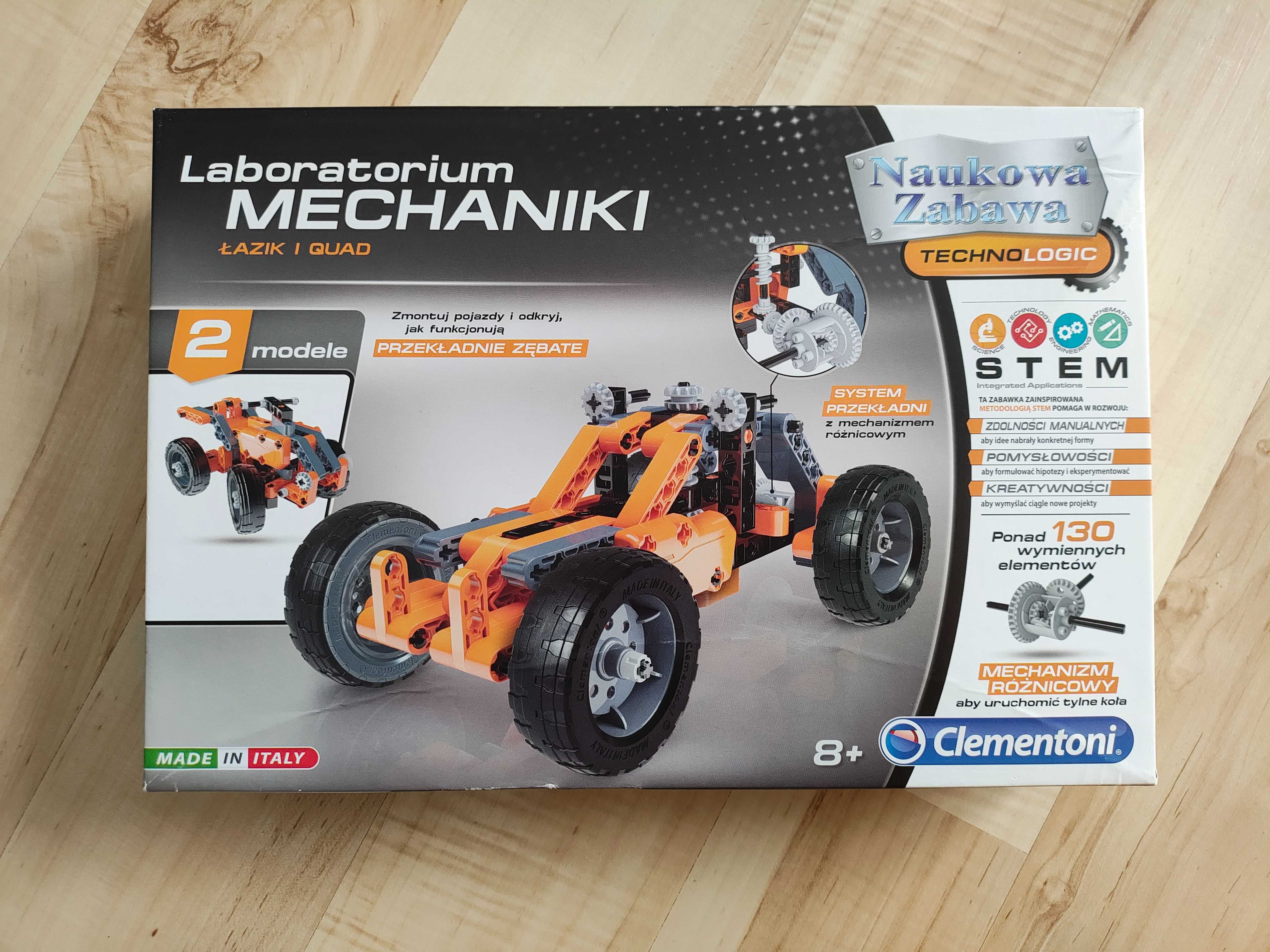 NOWE klocki Clementoni - laboratorium mechaniki - łazik i quad 60954