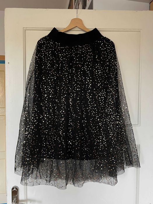 Piękna nowa czarno-złota cekinowa spódnica Lemonada Runway