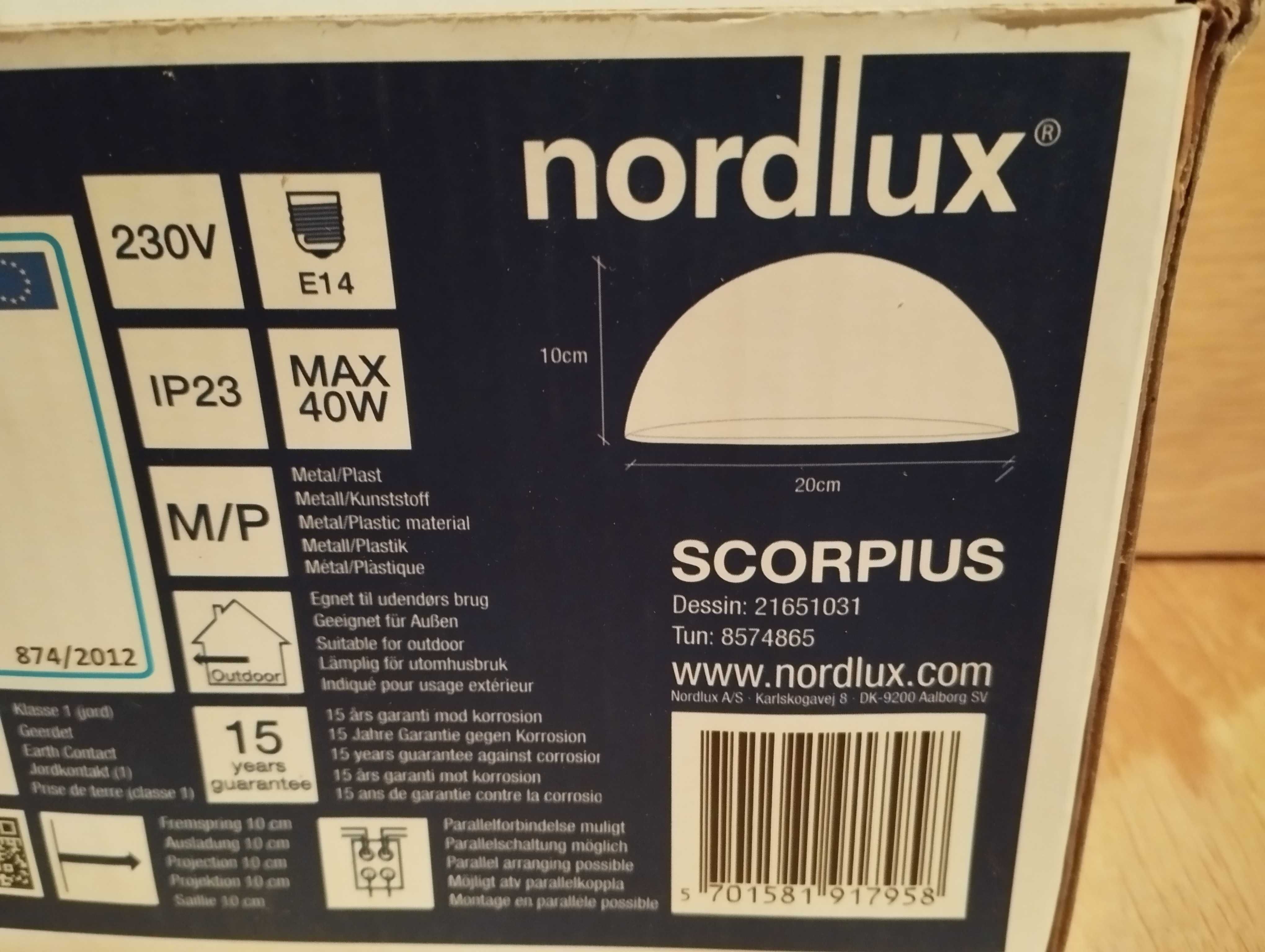 Lampa zewnętrzna Nordlux scorpius Skandynawia.