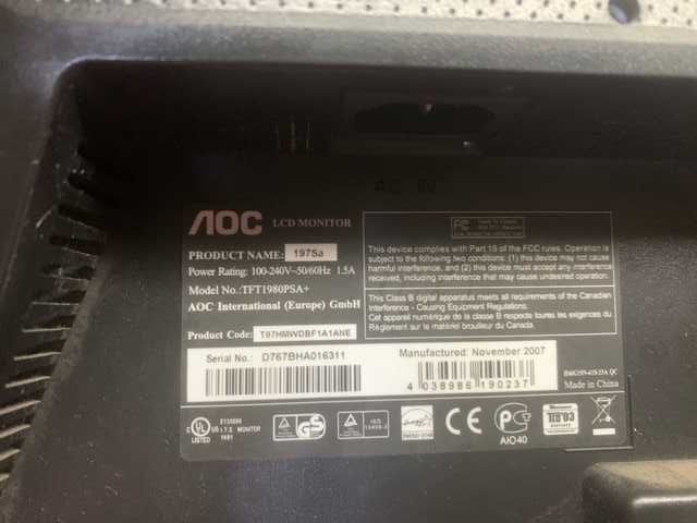 AOC monitor 197SA-1 | 197SA-1