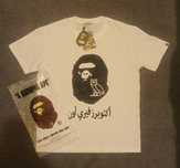 BAPE x OVO Ape Head Tee  Biało Czarna