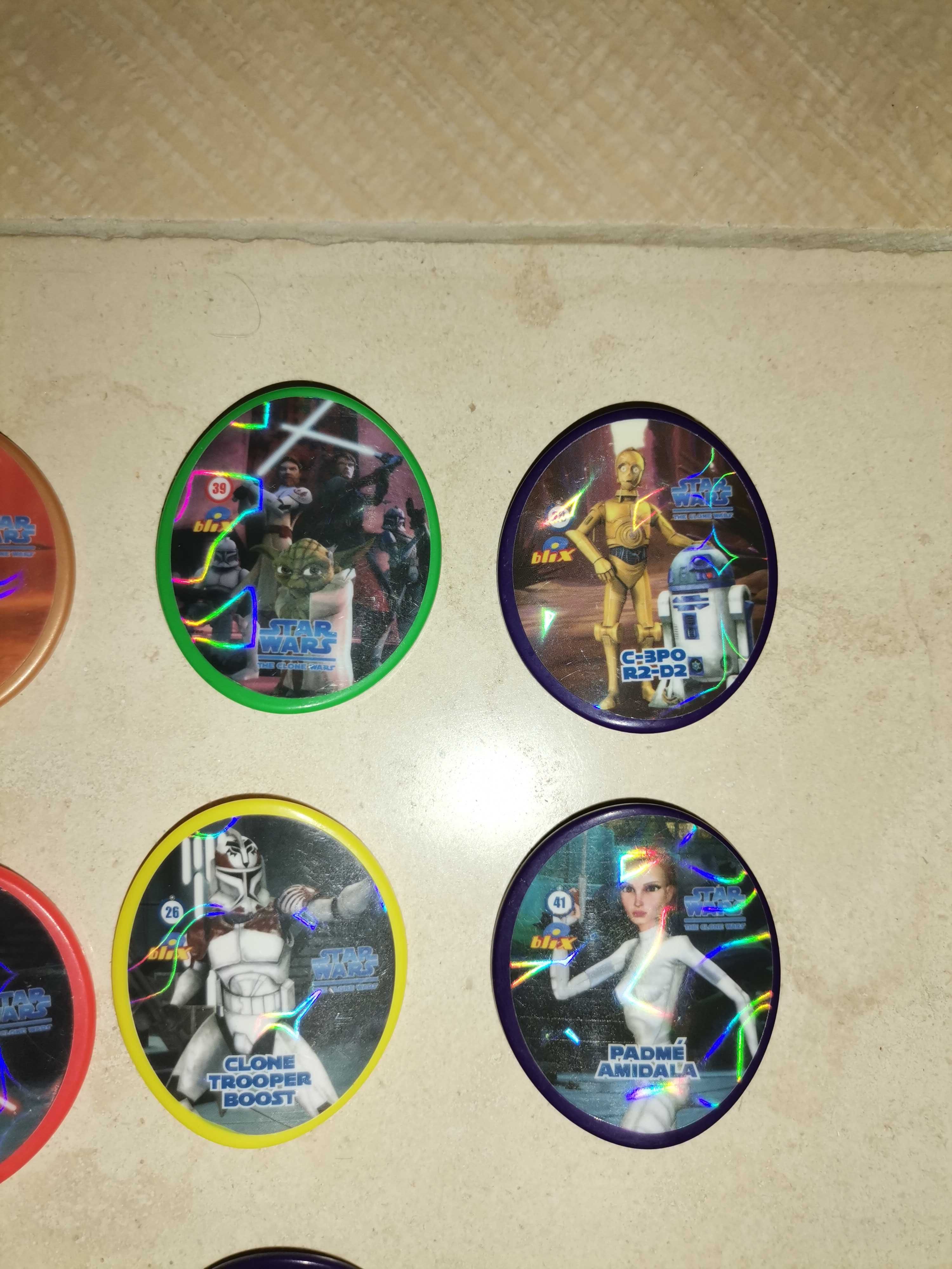 Star Wars Clone Wars - Lote de 11 Tazos Matutano Blix 2009