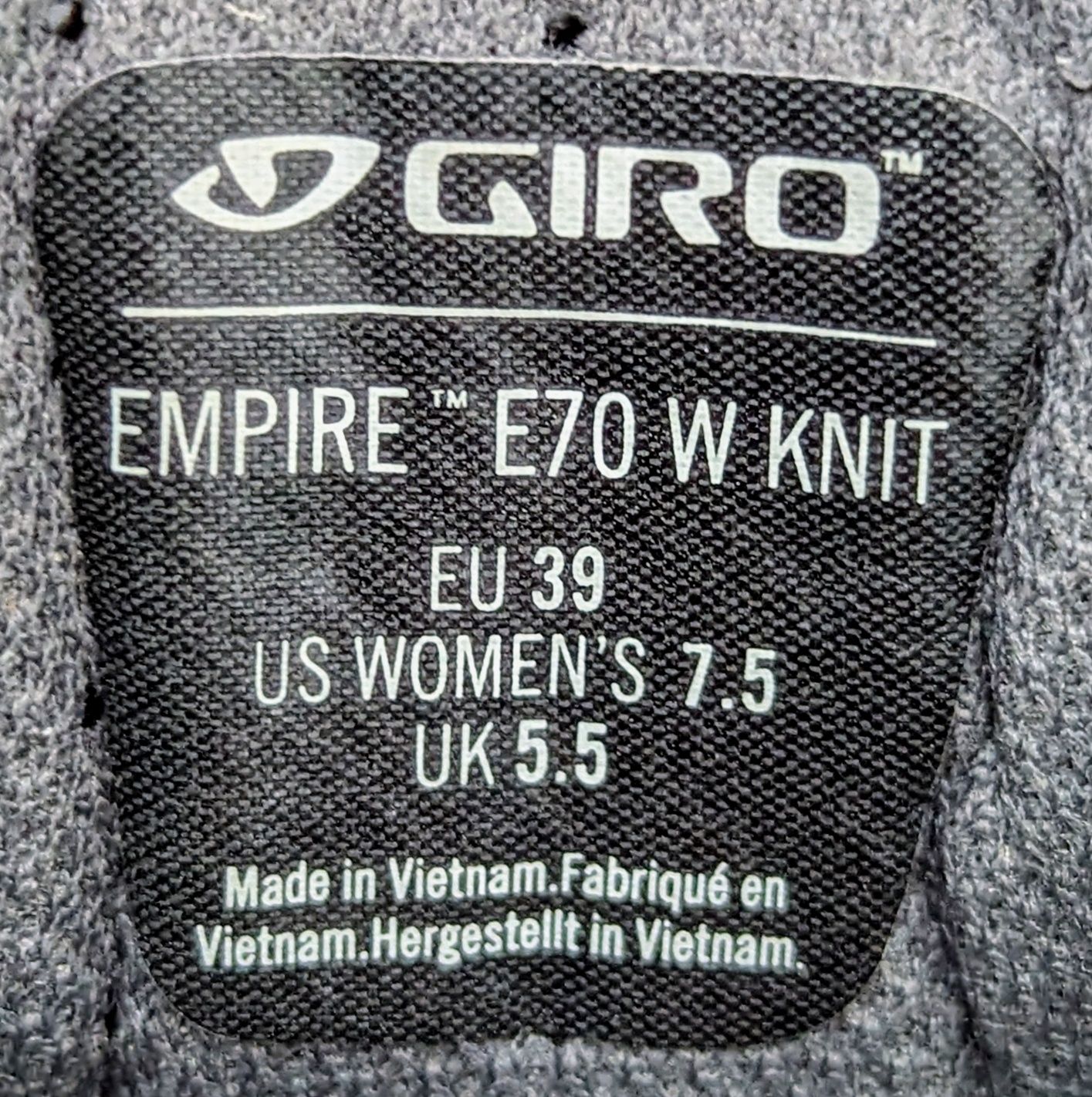 Giro Empire E70 W Knit велотуфлі карбонові, Розмір 39/24см