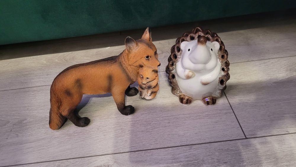 Figurki ozdoby dekoracje jesienne liś i jeż home and you