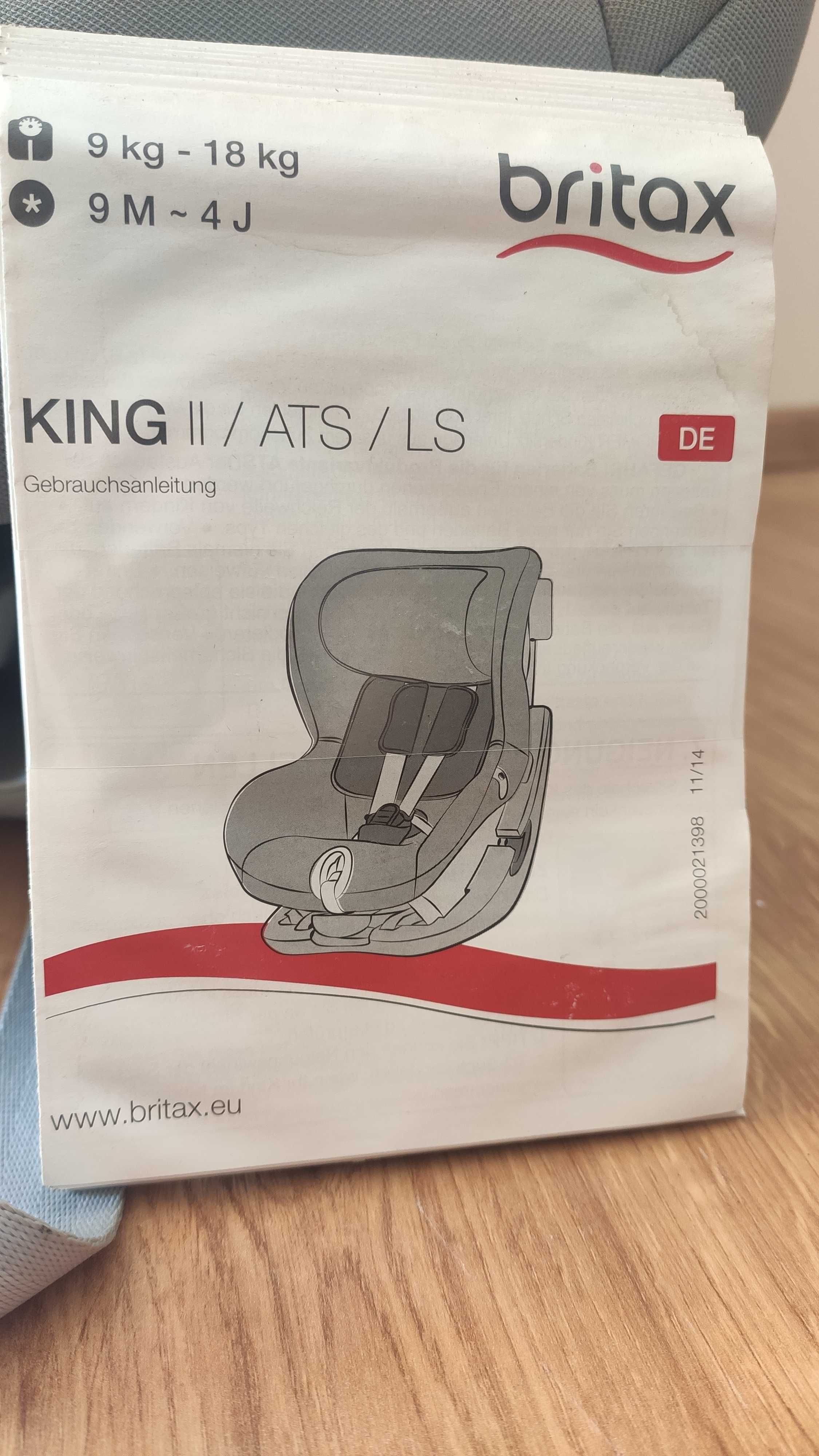 Fotelik Britax King II 9-18 kg