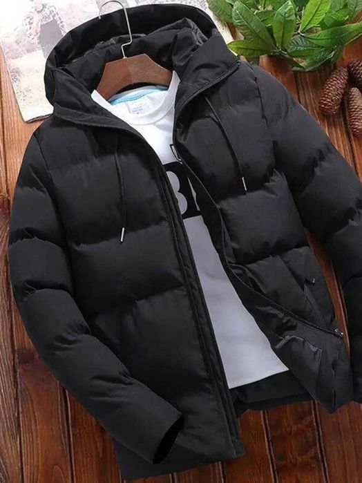 Jesień-Zima Męska Kurtka Z Kapturem