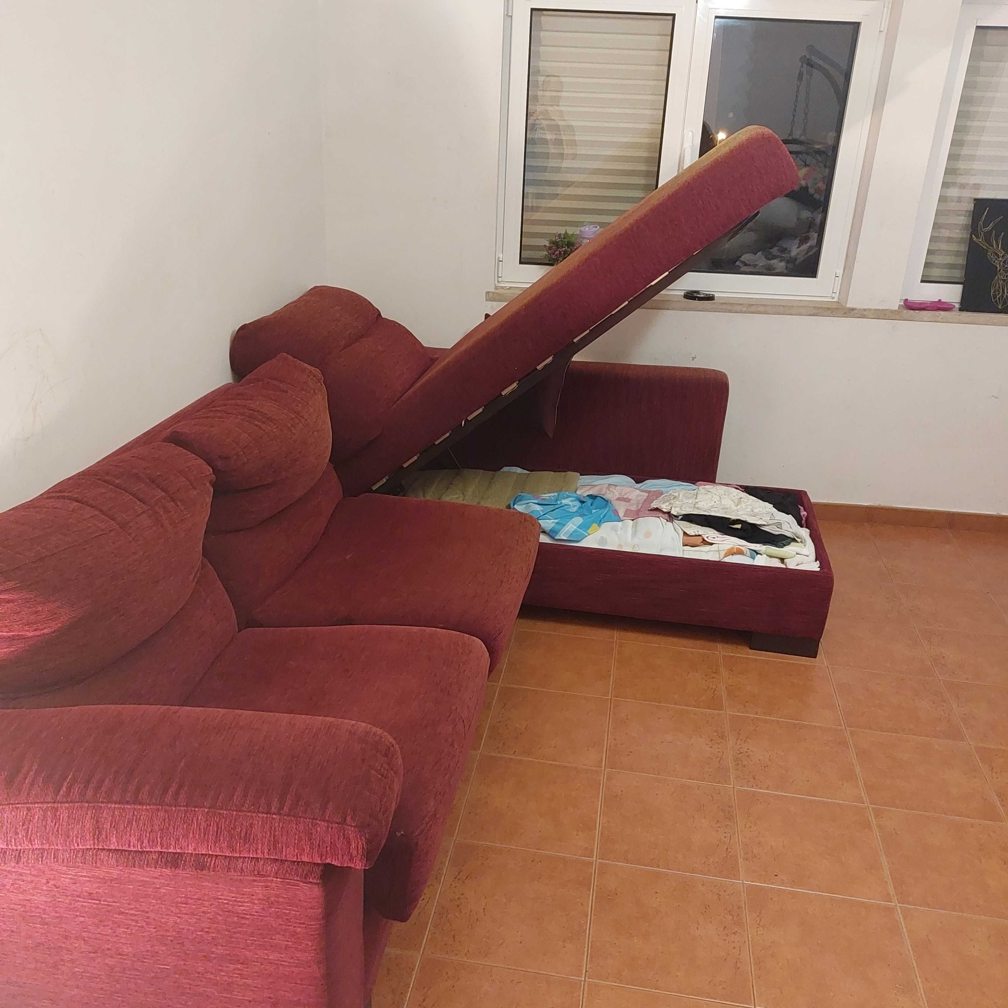 sofa cama com chaise longue