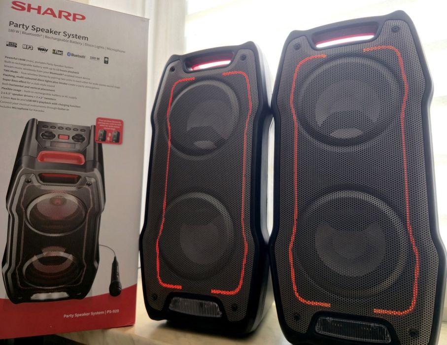 SHARP 929 Bluetooth 180WATT  głośniejszy niż głośnik JBL