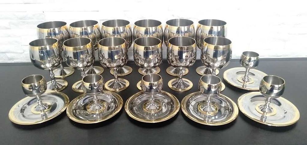 Zepter zestaw kieliszków do wina i wódki złoto