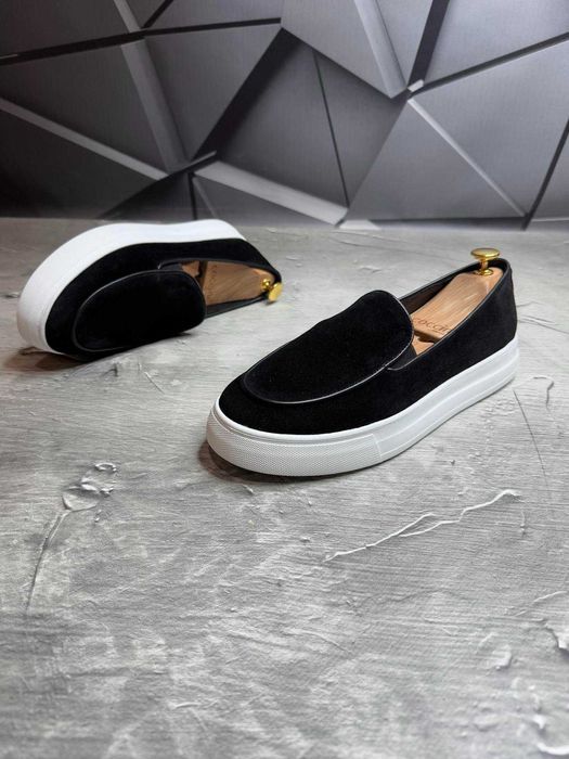 Чоловічі Туфлі Лофери (Шкіра та замша) 40-45 Без предоплати