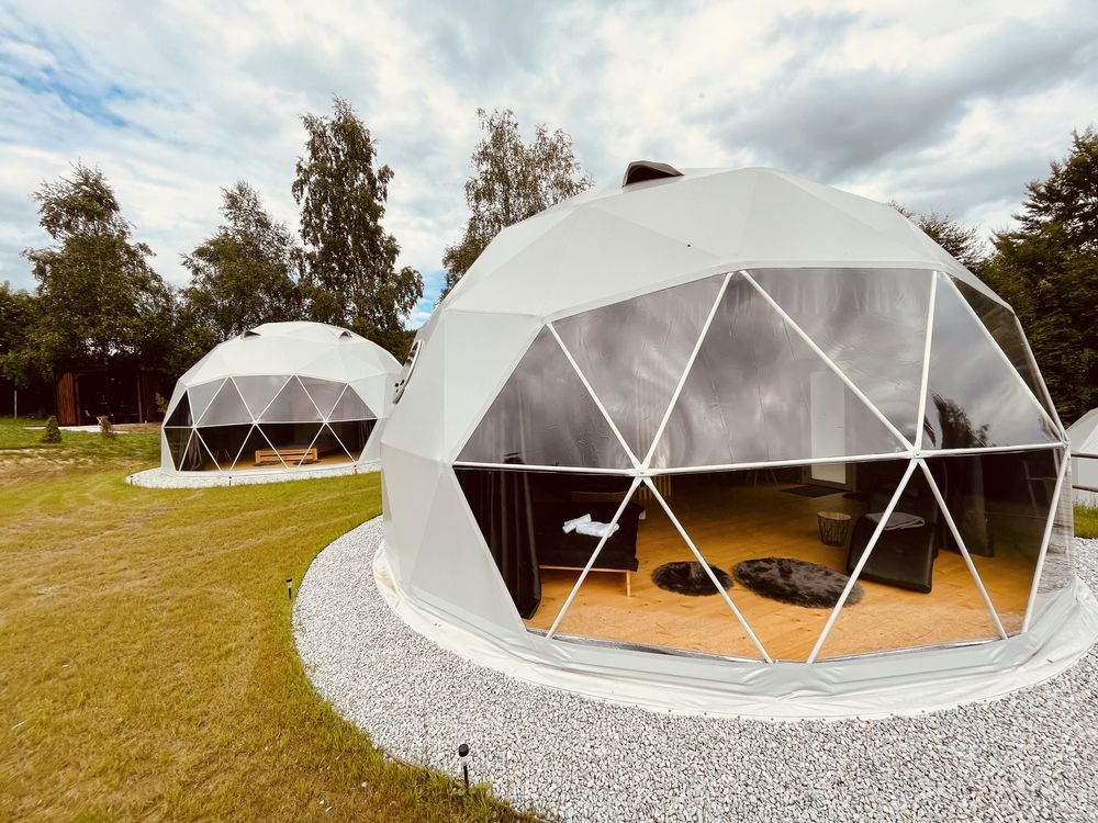 Namiot sferyczny, 7m, wersja ZIMOWA, kopułowy, wersja Kanady Glamping
