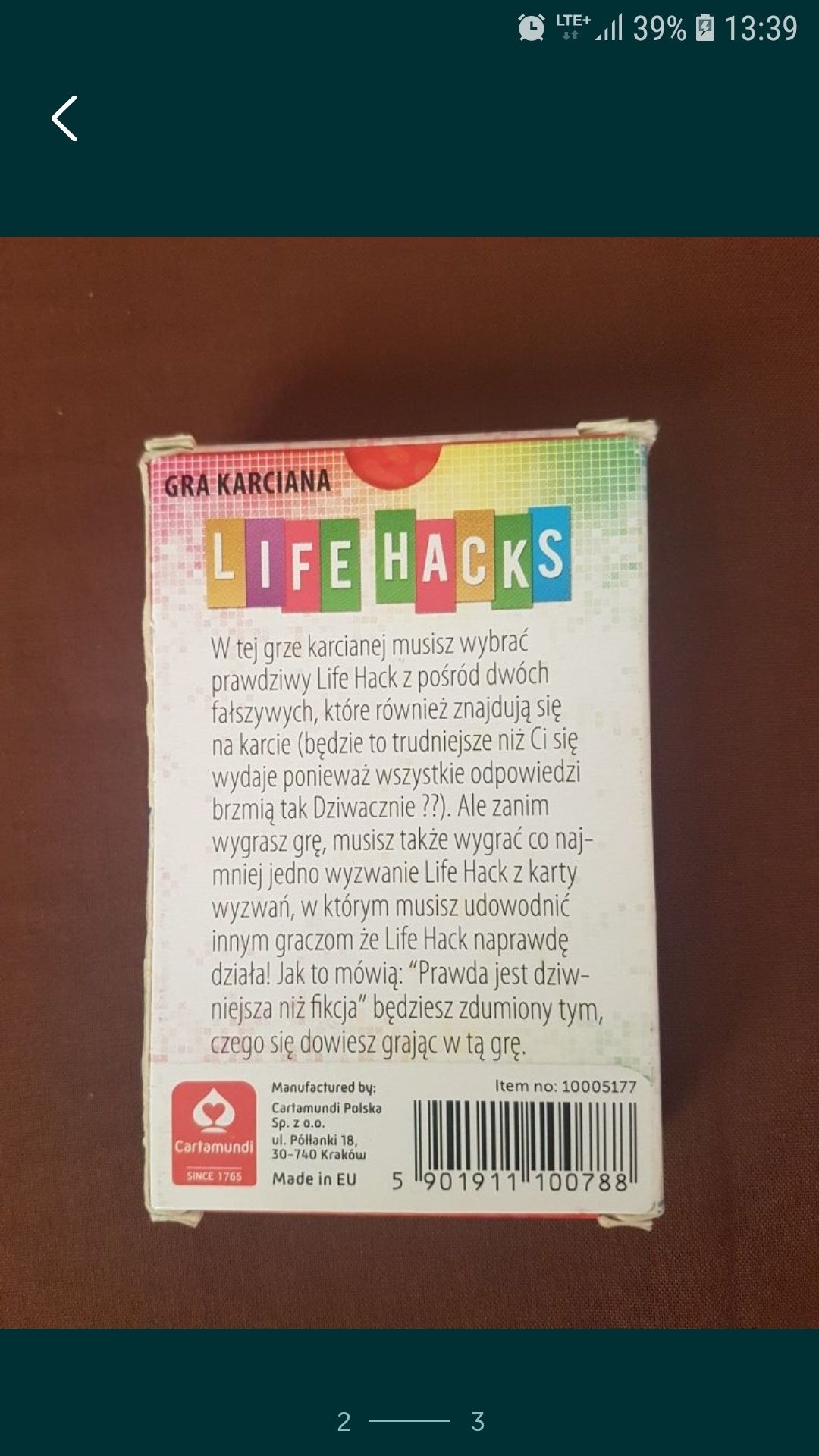 Gra karciana - Lifehack Cartamundi