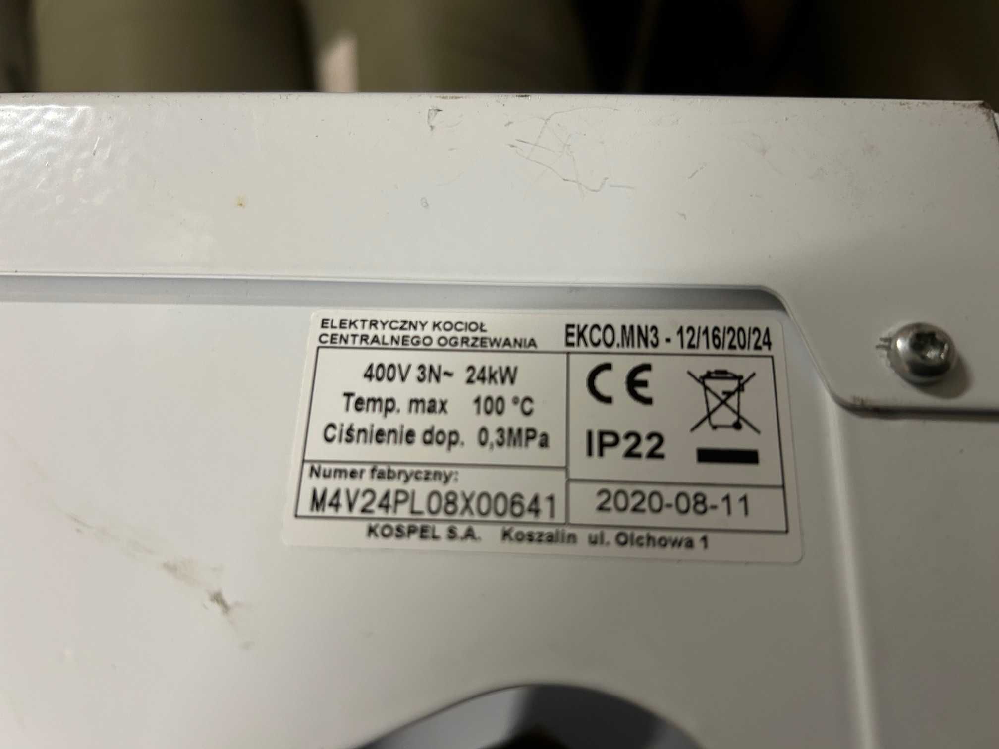 KOSPEL piec elektryczny EKCO.MN3 - 12/16/20/+zew. czujnik temperatury