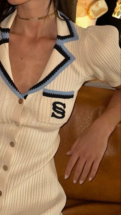 Довга трикотажна сукня Sandro. Оригінал